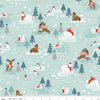 32" End of Bolt - SALE FLANNEL Northern Lights Main F15000 Glacier - Riley Blake - Winter Polar Bears Deer Penguins Rabbits - FLANNEL Cotton
