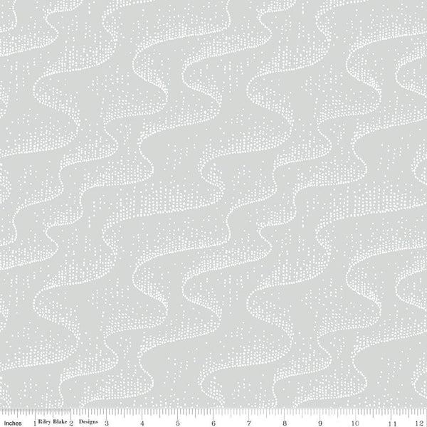 FLANNEL Northern Lights Aurora F15003 Cloud - Riley Blake Designs - Winter Swirls of Dots - FLANNEL Cotton Fabric