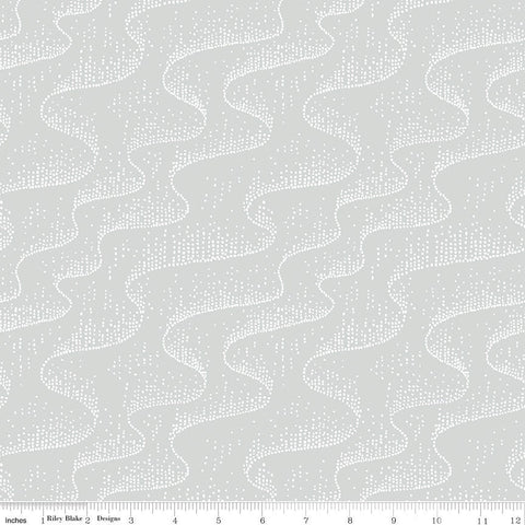 FLANNEL Northern Lights Aurora F15003 Cloud - Riley Blake Designs - Winter Swirls of Dots - FLANNEL Cotton Fabric