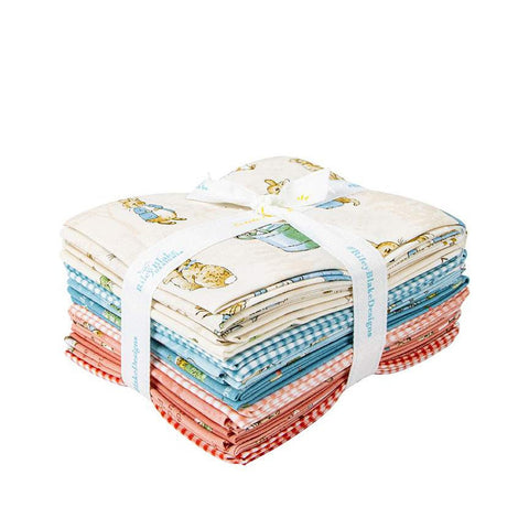 The Tale of Peter Rabbit Fat Quarter Bundle 15 pieces - Riley Blake - Precut - Beatrix Potter - Quilting Cotton Fabric - Licensed Product