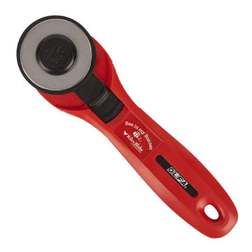SALE Olfa Olfa Quick-Change 45mm Rotary Cutter RTY-2C-RED - Lori Holt  - Anti-Slip Texture Grooves - Left or Right-Handed