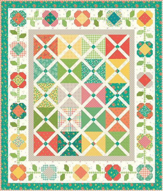 Plaids and Posies Quilt PATTERN P154 - Heather Peterson - Riley Blake - INSTRUCTIONS Only - Piecing - 5" and 10" Stacker Friendly