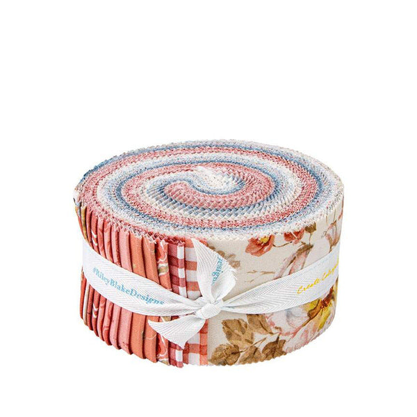 Countryside 2.5 Inch Rolie Polie Jelly Roll 40 pieces - Riley Blake Designs - Precut Pre cut Bundle - Floral - Quilting Cotton Fabric