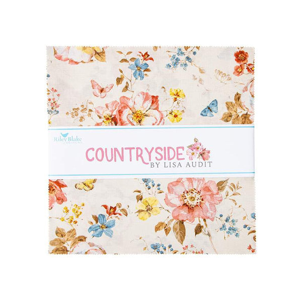 Countryside Layer Cake 10" Stacker Bundle - Riley Blake Designs - 42 piece Precut Pre cut - Floral - Quilting Cotton Fabric