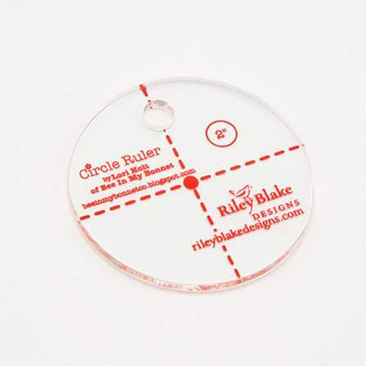DEAL Lori Holt Circle Ruler 2" STRULER-4234 - Riley Blake Designs - Acrylic 2 1/2" & 3 1/2" Squares Friendly