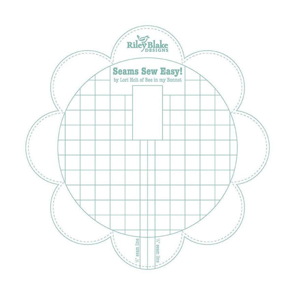 SALE Lori Holt Seams Sew Easy Seam Guide ST-25443 Sea Glass - Riley Blake Designs - For Accurate Sewing Seams