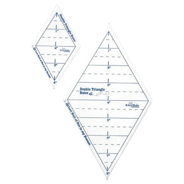 SALE Lori Holt Double Triangle Ruler Set ST-24602 - Riley Blake Designs - Plastic 4" & 8" Rulers - Set of 2