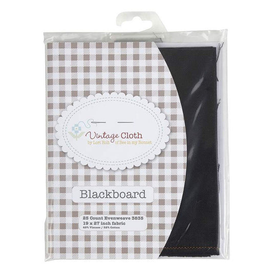 SALE Vintage Cloth 25-Count VC25 Lugana Blackboard - Lori Holt - Riley Blake Designs - 19" x 27" Cotton/Viscous Embroidery Cloth