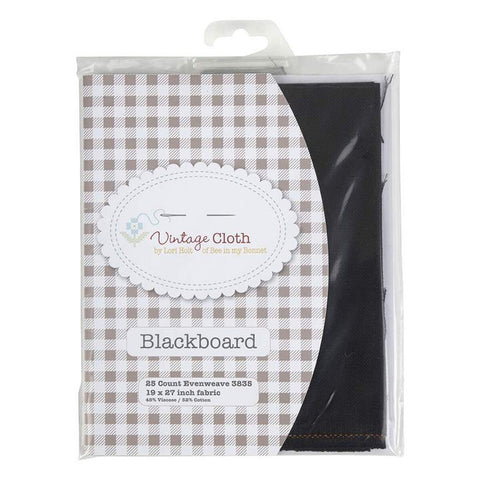 SALE Vintage Cloth 25-Count VC25 Lugana Blackboard by Lori Holt - Riley Blake Designs - 19" x 27" Cotton/Viscous Embroidery Cloth