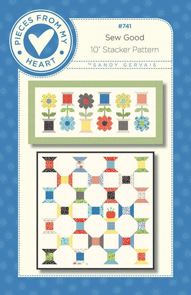 Sew Good Quilt and Runner PATTERN P157 by Sandy Gervais - Riley Blake Designs - INSTRUCTIONS Only - Piecing 10" Stacker Friendly