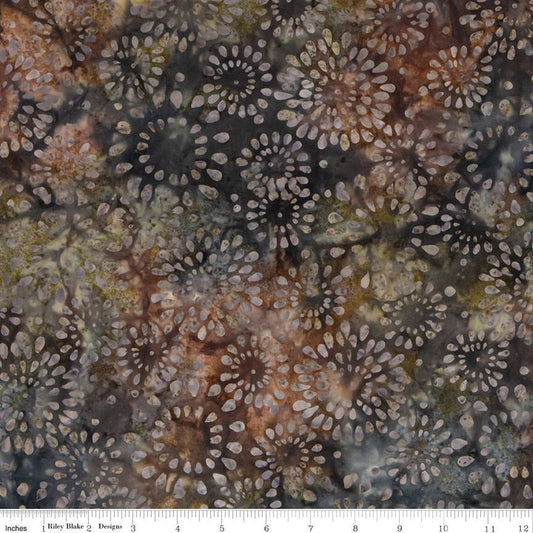 DEAL Batiks Expressions BTHH1036 Bark - Riley Blake Designs - Hand-Dyed Tjaps Print - Quilting Cotton