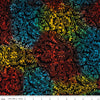 SALE Batiks Expressions BTCB1031 Black Rainbow Multi - Riley Blake Designs - Hand-Dyed Tjaps Print - Quilting Cotton Fabric