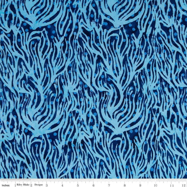 SALE Batiks Expressions BTCB1010 Blue Multi 2 - Riley Blake Designs - Hand-Dyed Tjaps Print - Quilting Cotton Fabric