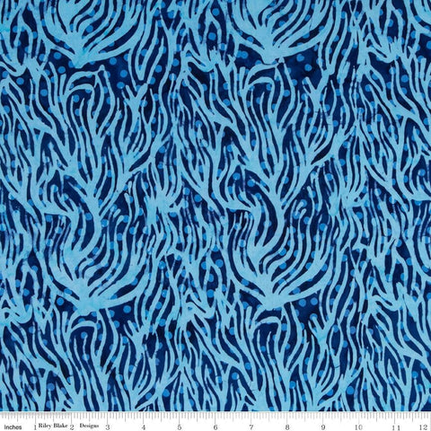 SALE Batiks Expressions BTCB1010 Blue Multi 2 - Riley Blake Designs - Hand-Dyed Tjaps Print - Quilting Cotton Fabric