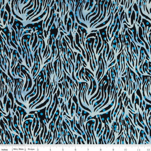 SALE Batiks Expressions BTCB1009 Blue Multi - Riley Blake Designs - Hand-Dyed Tjaps Print - Quilting Cotton Fabric