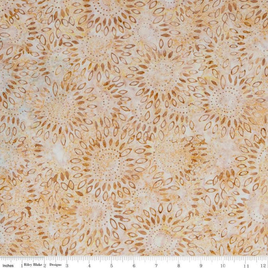 DEAL Batiks Expressions BTHH1051 Straw - Riley Blake Designs - Hand-Dyed Tjaps Print - Quilting Cotton Fabric