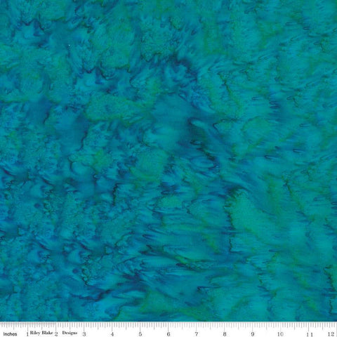 Fat Quarter End of Bolt - CLEARANCE Batiks Expressions Hand-Dyes BT21000-275 Calypso  - Riley Blake - Hand-Dyed Print - Quilting Cotton