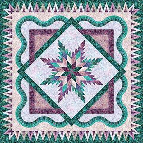 SALE Wintergreen Quilt PATTERN P182 by Quiltworx - Riley Blake Designs - INSTRUCTIONS Only - Paper-Pieced Medallion