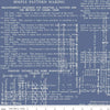 3-Yard Cut - SALE Sew Text WIDEBACK WB13870 Denim - Riley Blake Designs - 108" - Sewing Themes - Quilting Cotton Fabric