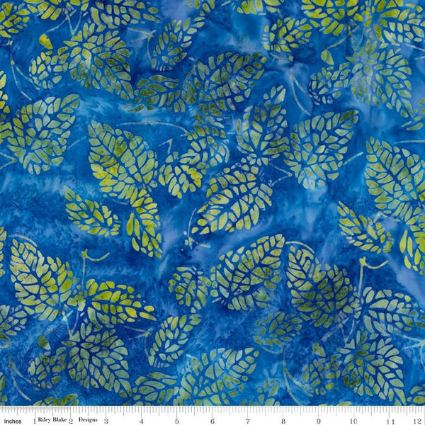 SALE Batiks Expressions BTPT1175 Blue Multi - Riley Blake Designs - Hand-Dyed Tjaps Print - Quilting Cotton