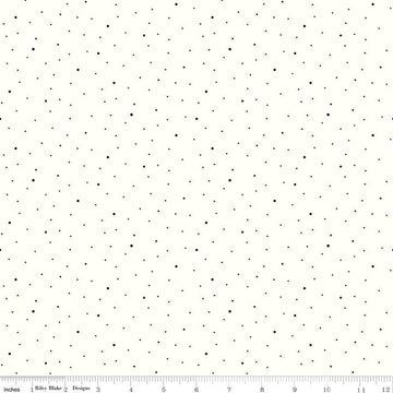 3-Yard Cut - SALE Dapple Dot on White WIDEBACK WB645 Black - Riley Blake Designs - 108" Pin Dots  - Quilting Cotton Fabric