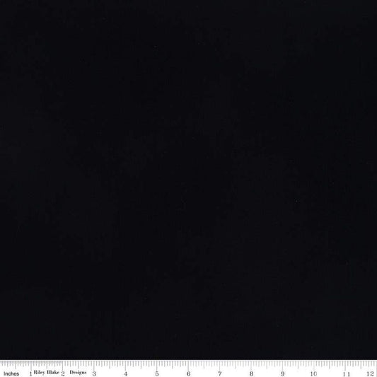 SALE Batiks Expressions Hand-Dyes BTCB209 True Black  - Riley Blake Designs - Hand-Dyed Print - Quilting Cotton