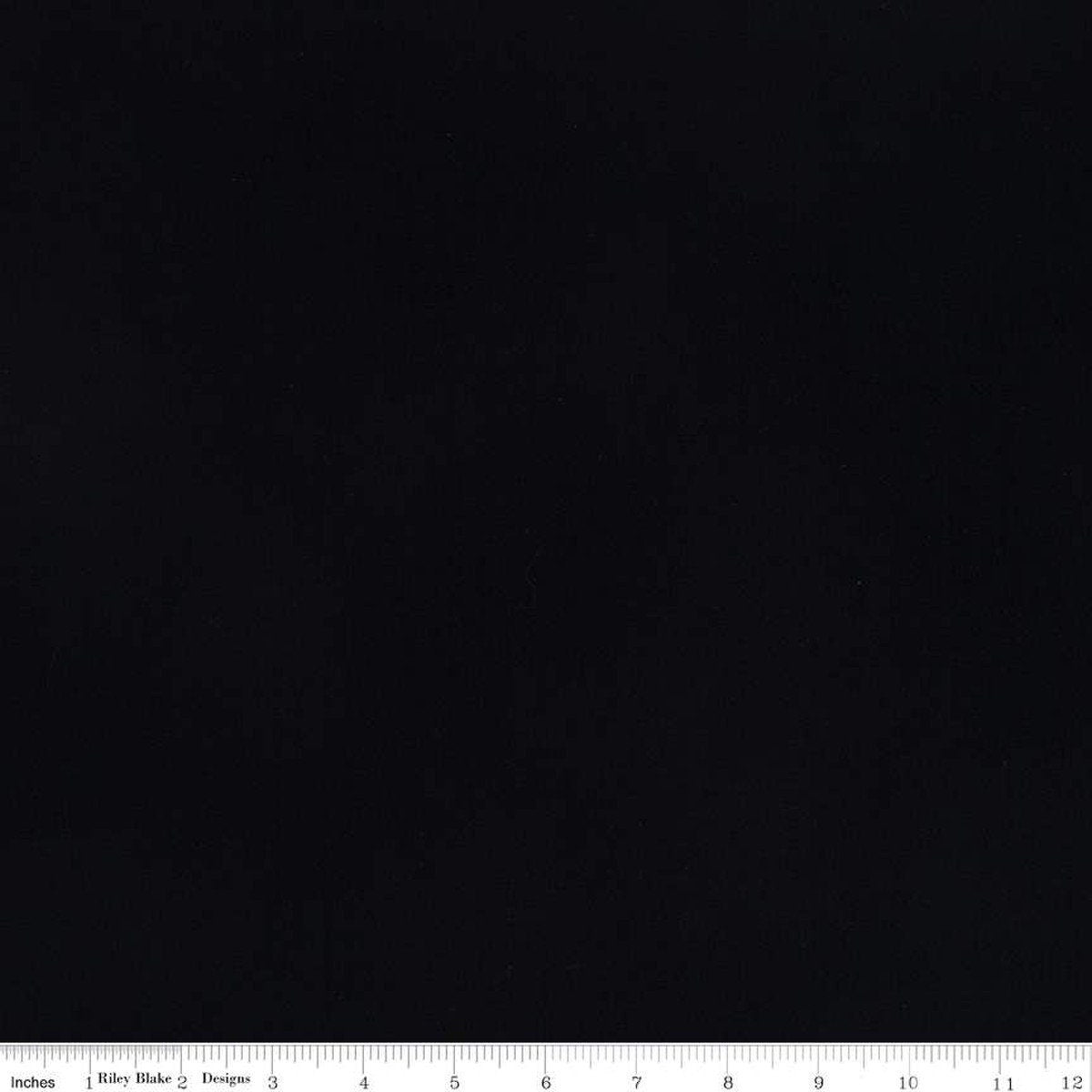 Image of the Expressions Batiks Hand-Dyes True Black 1B quilting cotton batik fabric by Riley Blake Designs. Features a black fabric. 
Cute Little Fabric Shop