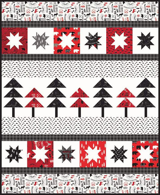SALE Pine Valley Quilt PATTERN P144 - Primrose Cottage Quilts - Riley Blake Designs - INSTRUCTIONS Only - Row Quilt - Stars Pine Trees