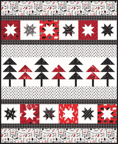 Pine Valley Quilt PATTERN P144 by Primrose Cottage Quilts - Riley Blake Designs - INSTRUCTIONS Only - Row Quilt - Stars Pine Trees