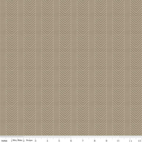 Tan, beach quilting cotton fabric. Riley Blake Designs Wake at the Lake tone on tone herringbone fabric. 
Cute Little Fabric Shop