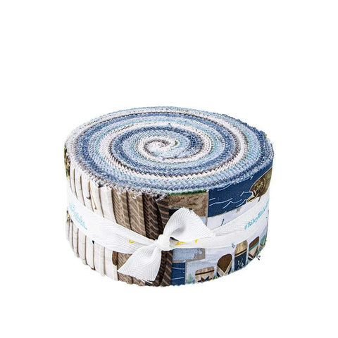 SALE Wake at the Lake 2.5 Inch Rolie Polie Jelly Roll 40 pieces - Riley Blake Designs - Precut Pre cut Bundle - Quilting Cotton Fabric