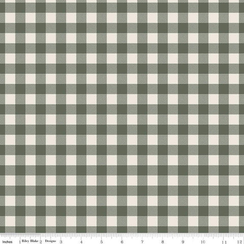 Image of green colored 1/2 inch gingham stripe from the Riley Blake Pumpkin Spice collection.
Cute Little Fabric Shop