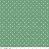 Clover Farm from Riley Blake Designs. Image depicts scattered flowers and Xs on a green background. Quilting cotton fabric. 
Cute Little Fabric Shop