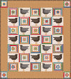Image of the It's Sew Emma Crows in the Corn Quilt Pattern by Riley Blake Designs. The quilt has crows in squares with brown fabric surrounding it. 
Cute Little Fabric Shop
