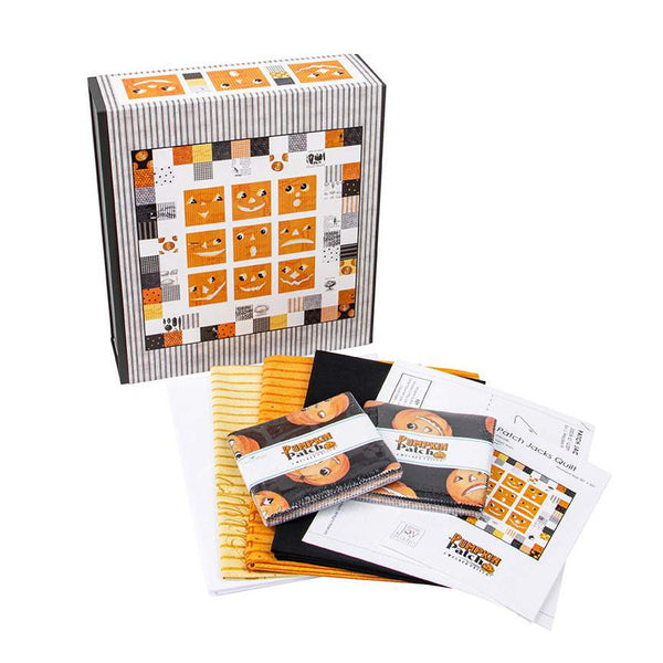 Patch Jacks Boxed Quilt Kit KT-14570 - Riley Blake Designs - Box Pattern Fabric - Halloween - Pumpkin Patch - Quilting Cotton