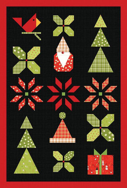 Christmas Sampler Quilt PATTERN P157 by Sandy Gervais - Riley Blake Designs - INSTRUCTIONS Only - Piecing