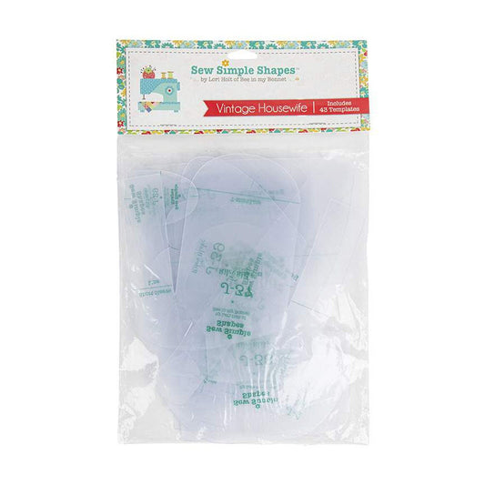 DEAL Lori Holt Vintage Housewife Sew Simple Shapes STT-14753 - Riley Blake Designs - 43 Plastic Applique Templates