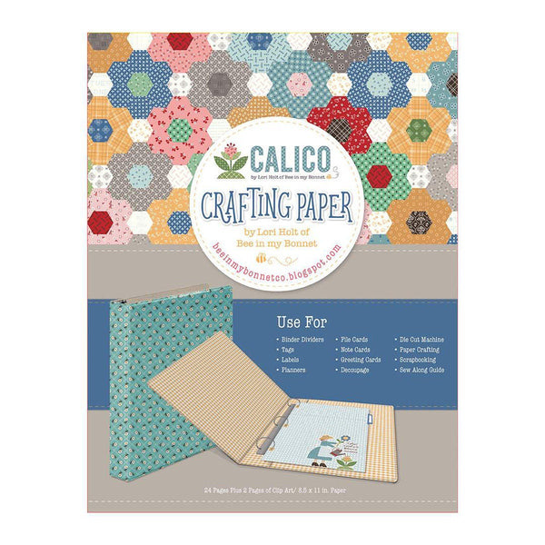 SALE Lori Holt Calico Crafting Paper Pad ST-28247 - Riley Blake Designs - 8 1/2" x 11" - 26 Sheets