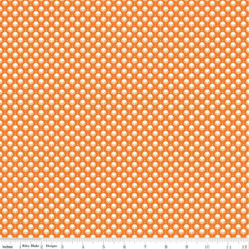 DEAL Here Comes the Sun Cotton C14816 Orange - Riley Blake Designs - Blossoms Dots - Quilting Cotton Fabric
