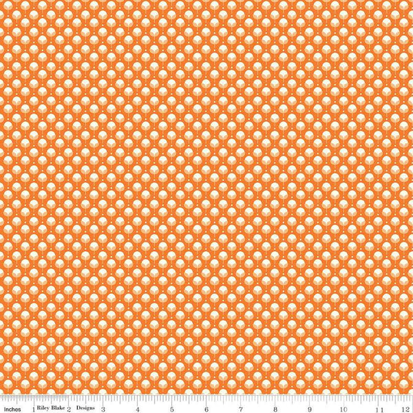 SALE Here Comes the Sun Cotton C14816 Orange - Riley Blake Designs - Blossoms Dots - Quilting Cotton Fabric