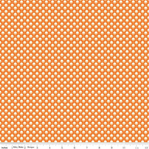 SALE Here Comes the Sun Cotton C14816 Orange - Riley Blake Designs - Blossoms Dots - Quilting Cotton Fabric