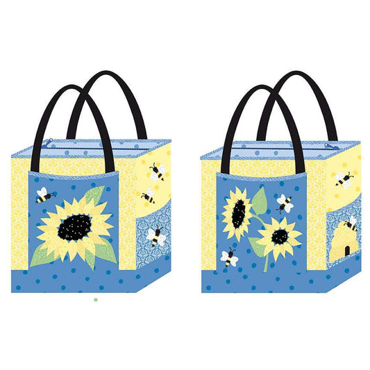 SALE Buzzin' Around Bag PATTERN P112 - Jillily Studio - Riley Blake Designs - INSTRUCTIONS Only - Closed Zipper Top - Fusible Applique