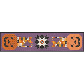 SALE Calico Cats & Jacks Boxed Runner Kit KT-14501 - Riley Blake - Box Pattern Fabric - Halloween - Beggar's Night - Quilting Cotton