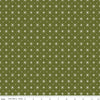 Image of Christmas Is in Town Stars Green by Riley Blake Designs. Features arranged sparkle stars on a green background. 
Cute Little Fabric Shop