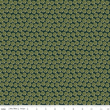 Christmas Is in Town Peppermint Forest by Riley Blake Designs. Features swirled peppermints on a dark green background.
Cute Little Fabric Shop