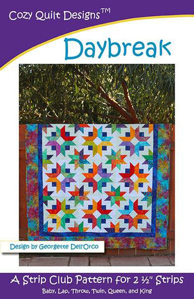 SALE Daybreak Quilt PATTERN P187 by Cozy Quilt Designs - Riley Blake - INSTRUCTIONS Only - Piecing Multiple Sizes 2 1/2" Strip Friendly