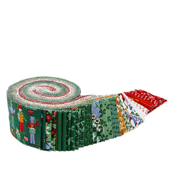 A Pear-fect Christmas 2.5 Inch Rolie Polie Jelly Roll 40 pieces - Riley Blake Designs - Precut Pre cut Bundle - Cotton Fabric