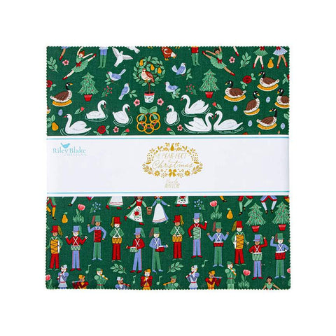 SALE A Pear-fect Christmas Layer Cake 10" Stacker Bundle - Riley Blake Designs - 42 piece Precut Pre cut - Quilting Cotton Fabric