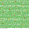 SALE Jingle Bells Lyrics C14832 Green - Riley Blake Designs - Christmas Text - Quilting Cotton Fabric