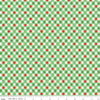 15" End of Bolt - Jingle Bells Plaid C14836 Green by Riley Blake Designs - Christmas Diagonal - Quilting Cotton Fabric